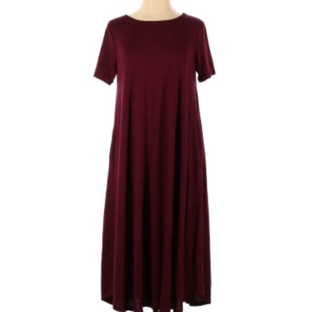 Burgundy Swing Dress
